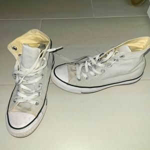 Converse High Top Sneakers, Grey, Size 7.5 (Women's)